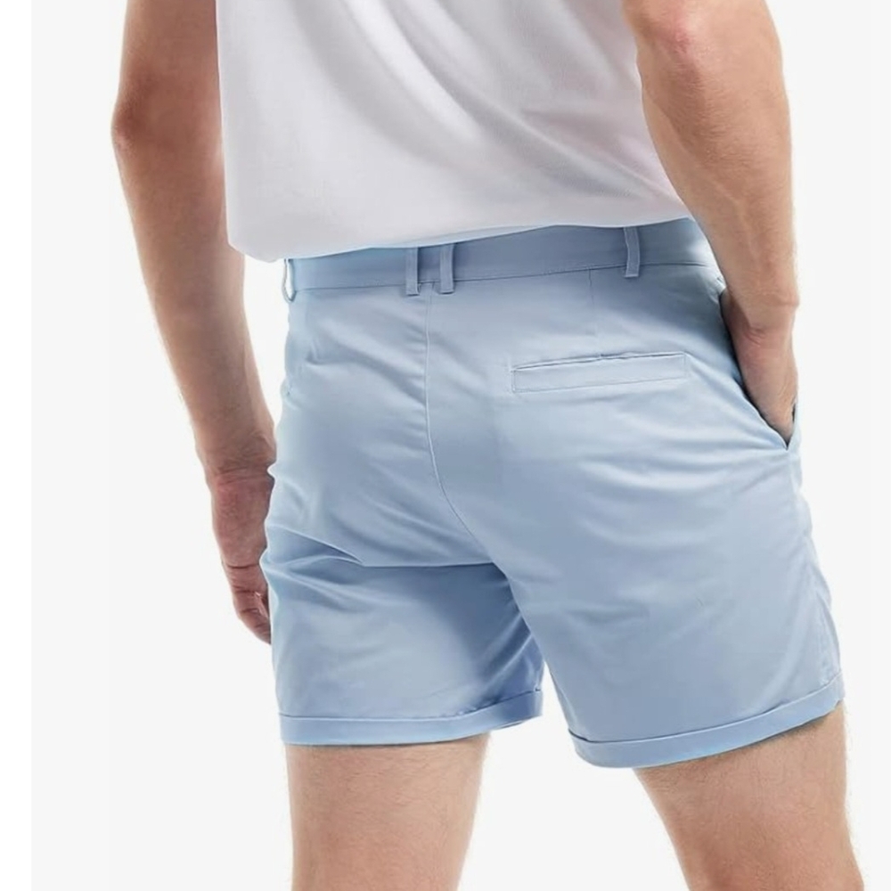 Men's Light Blue Flat Front AIMPACT Shorts